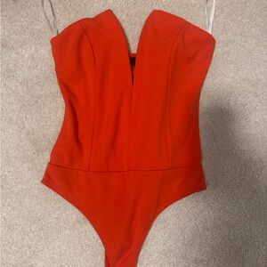 Lulu's Bold Orange Sleeveless Dress